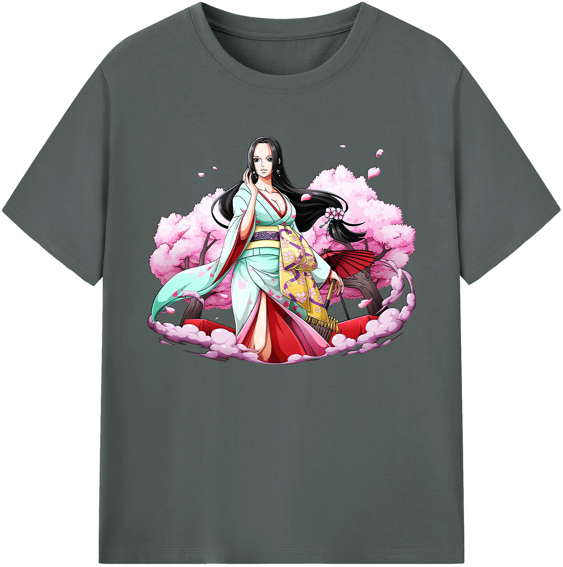 ワンピース ボア・ハンコック ONE PIECE Boa·Hancock 綿100％ メンズ半袖Tシャツ｜肌触りやわらか＆通気性